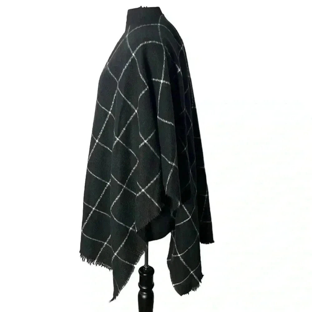 Old Navy Stripe Open Front Wrap Poncho Size One S… - image 2